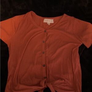 Forever 21 Rust Button-Down Shirt